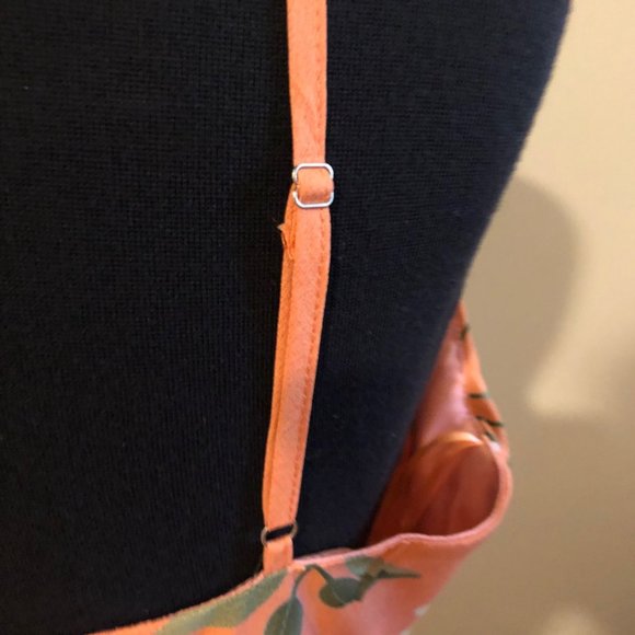 Peach Cold Shoulder Floral Maxi Dress  (2) - Picture 3 of 8